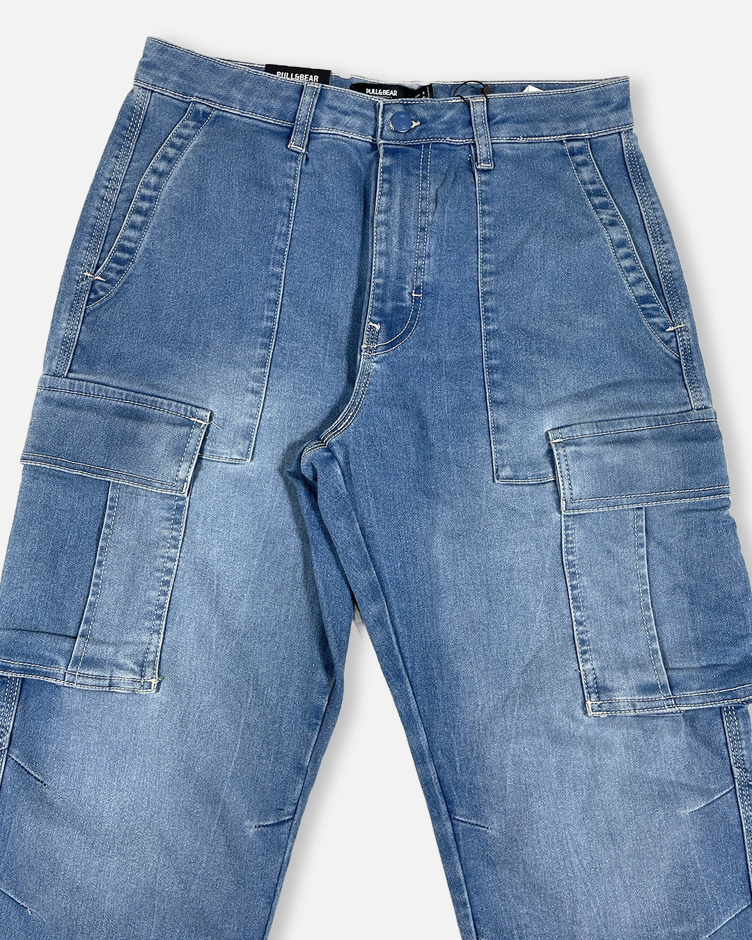 PullNBear Branded Men's Cargo Fit Pant Blue Color CFP-09