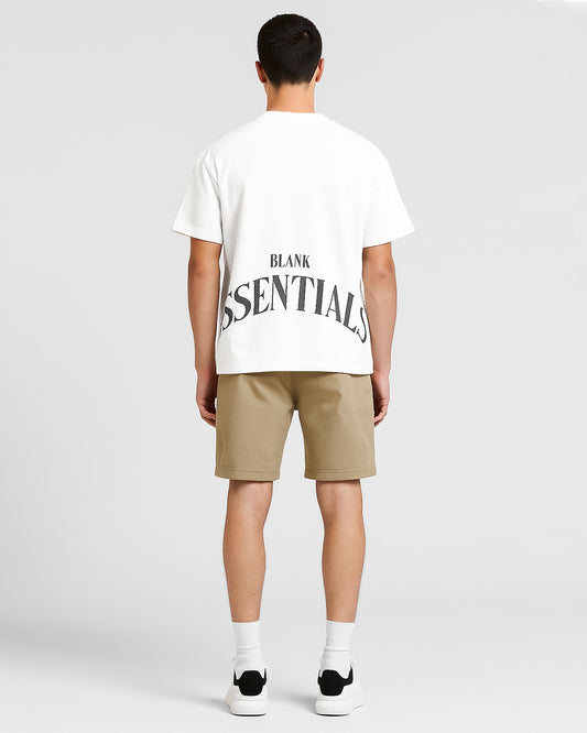 Blanky Branded Men's White Drop Shoulder Tee MT-21