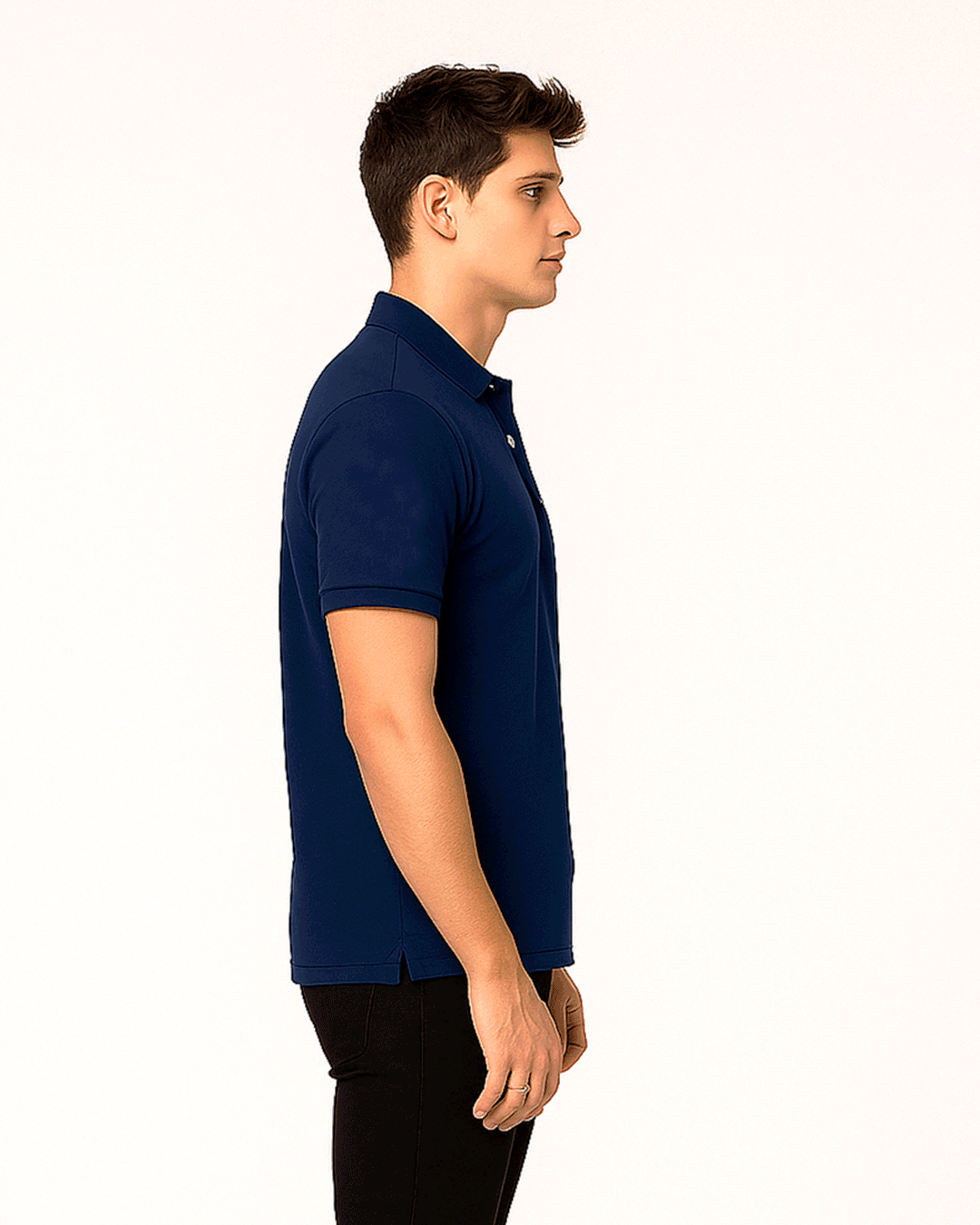 TOMIE Branded Polo T-shirt Navy Blue Color Mpt-26