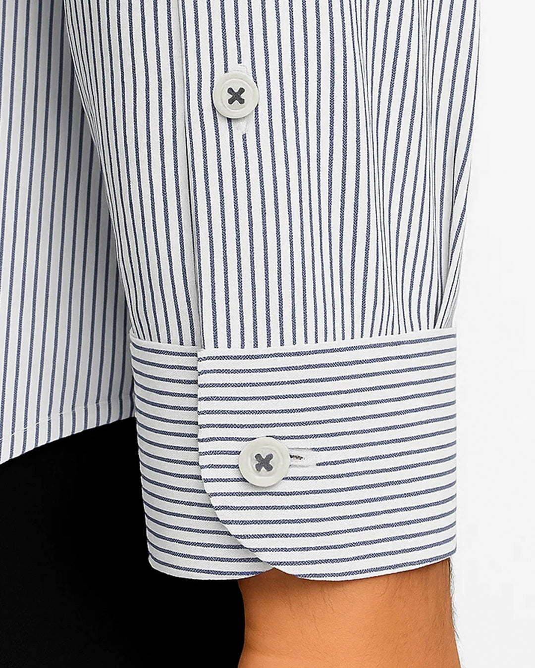 Michael Krs Branded Men's Slim Fit Striped Shirt White & Grey Color MMS-07