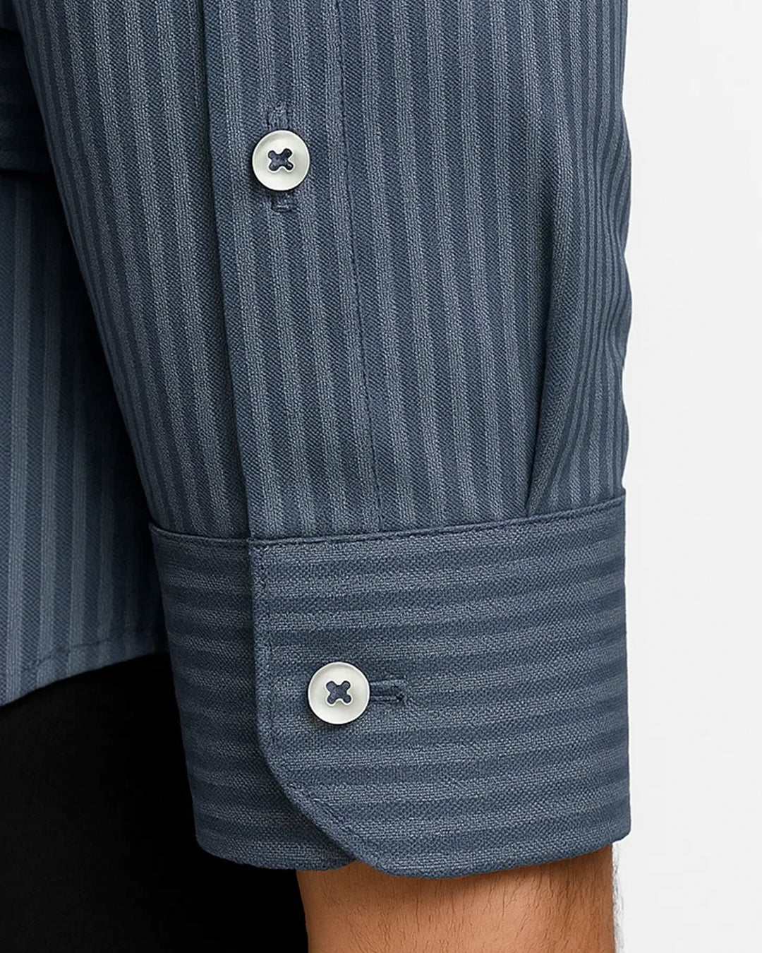 Michael Krs Branded Men's Slim Fit Striped Shirt Blue Color MMS-05