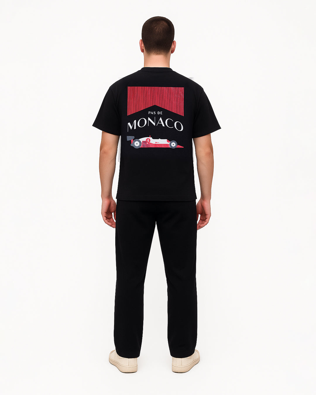 Branded Black Drop Shoulder Tee MT-12