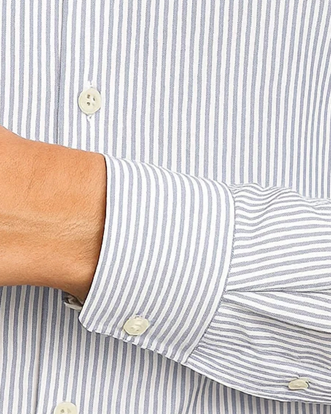 Michael Krs Branded Men's Slim Fit Striped Shirt White & Grey Color MMS-06