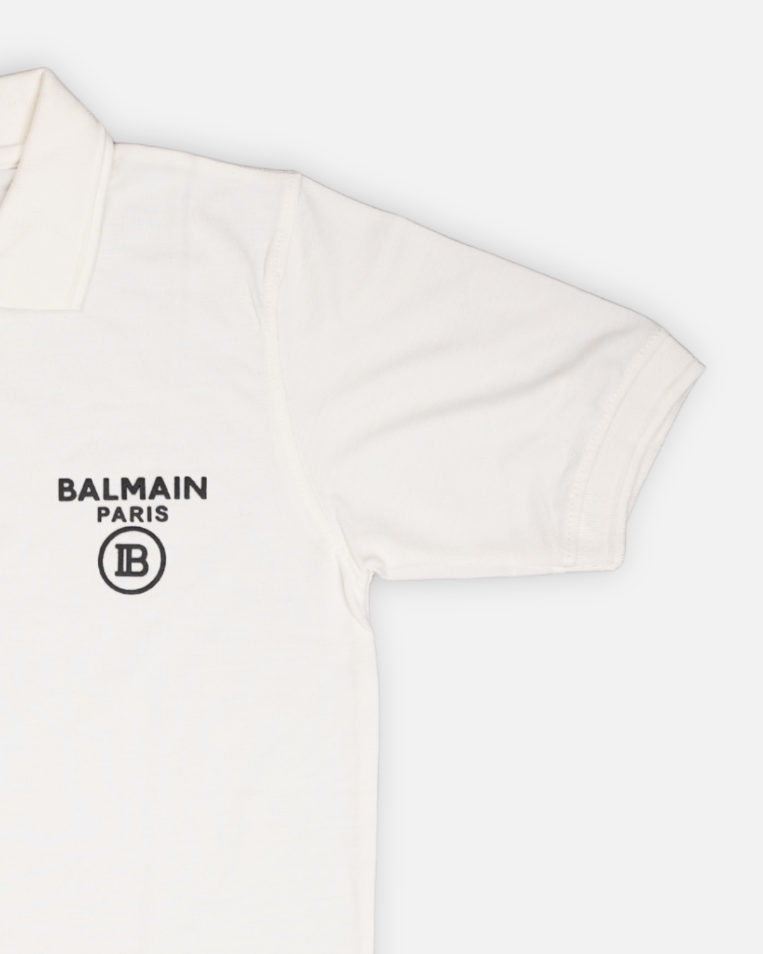 Balmen Pars Branded Polo T-shirt White Color Mpt-40