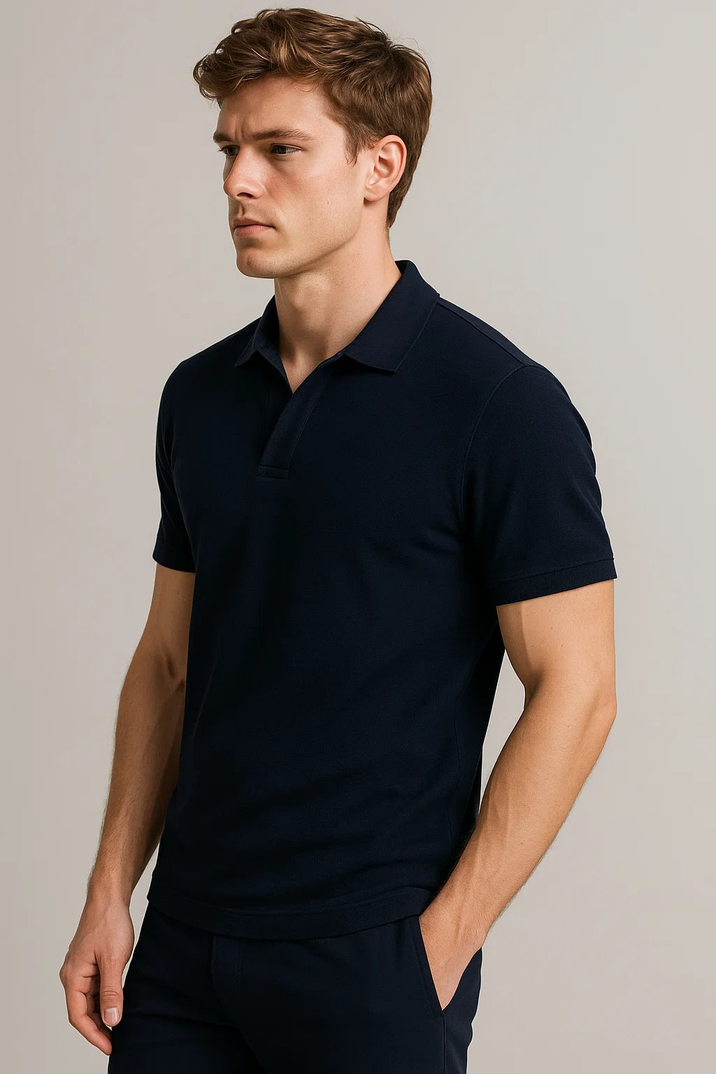 Spark Men's Black Color Polo T-shirt MPT-07