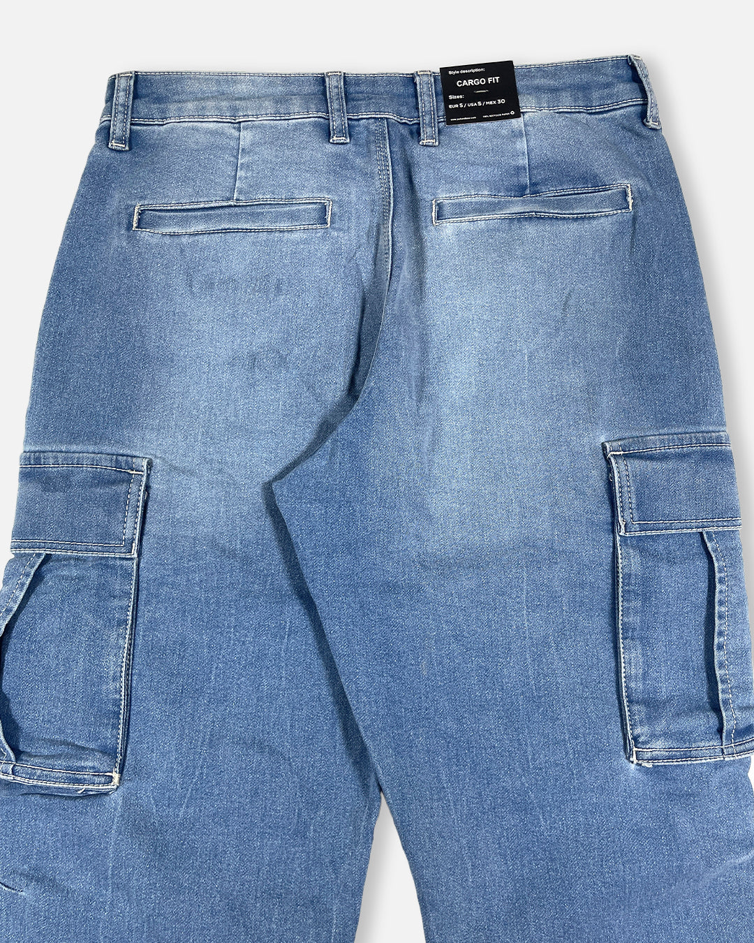 PullNBear Branded Men's Cargo Fit Pant Blue Color CFP-09