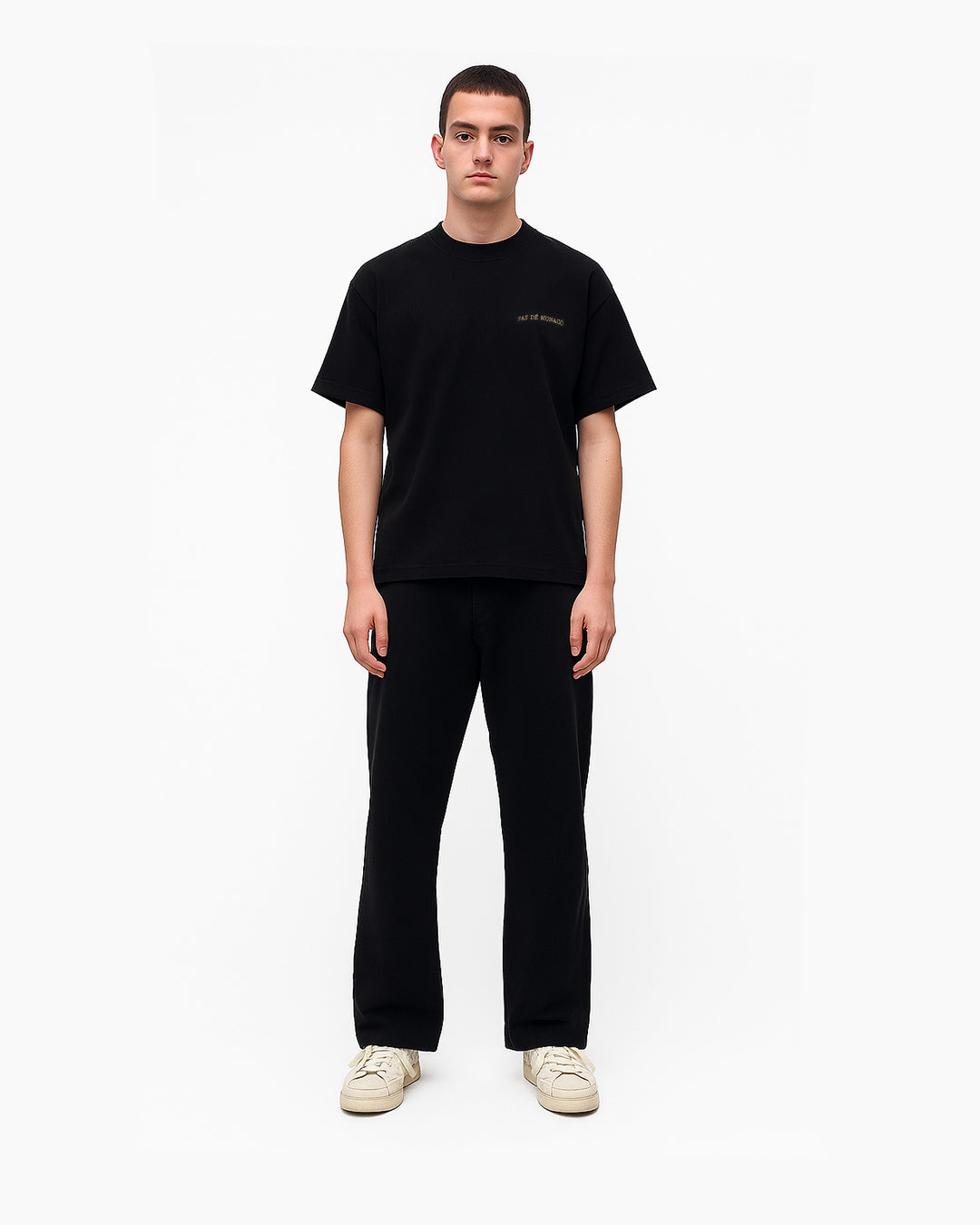 Branded Black Drop Shoulder Tee MT-12