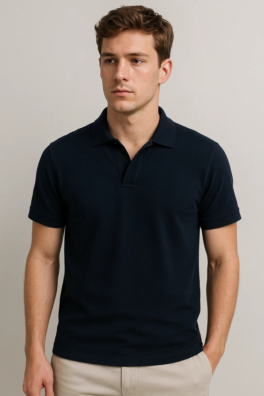 Spark Men's Black Color Polo T-shirt MPT-07
