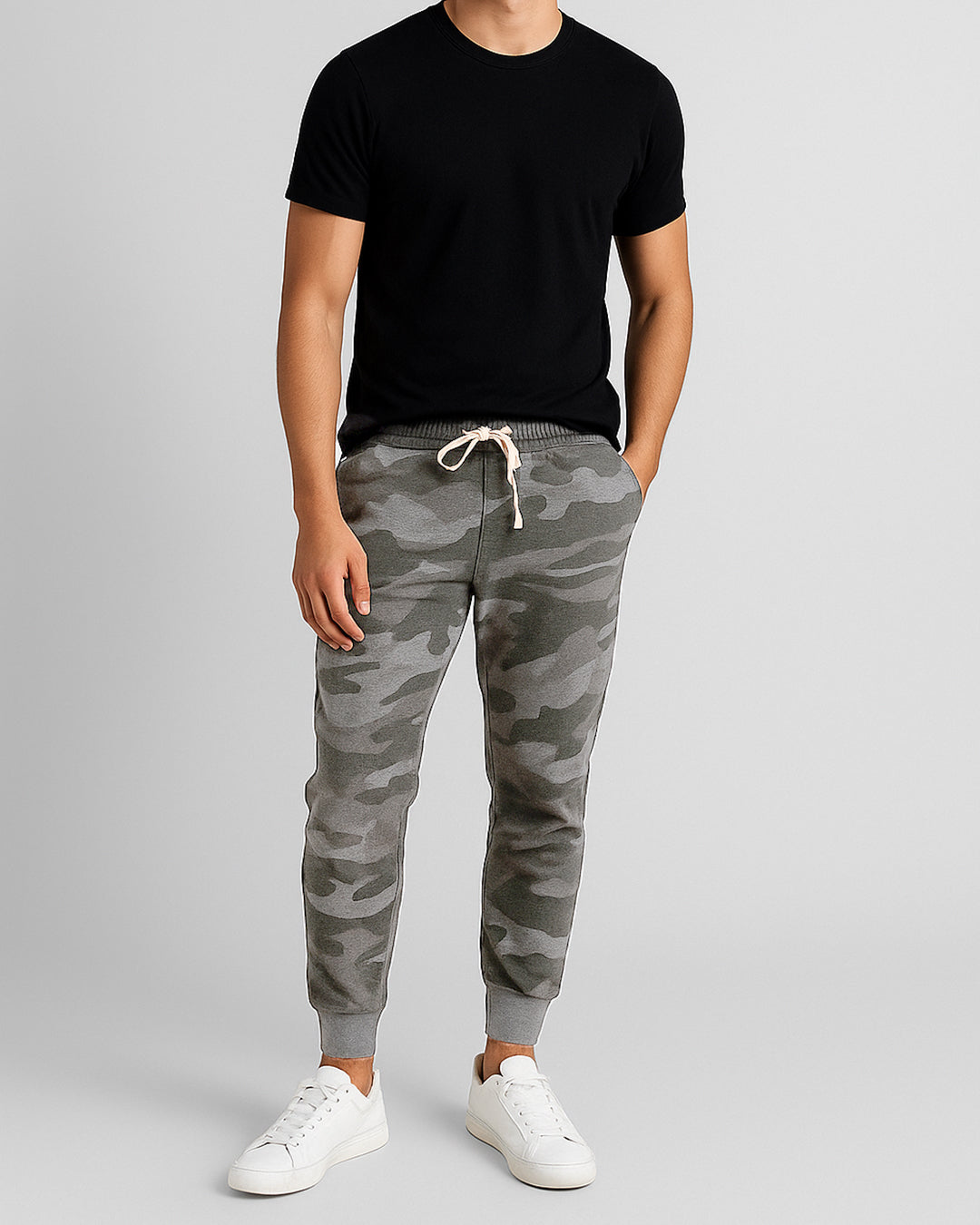 Branded Unisex Grey Camo Jogger Trouser UT-18