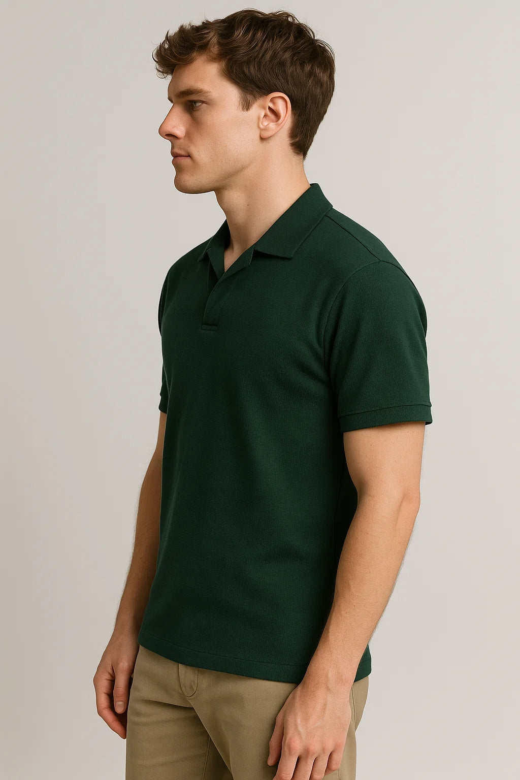 Spark Men's Rib Polo T-shirt Green Color MPT-09