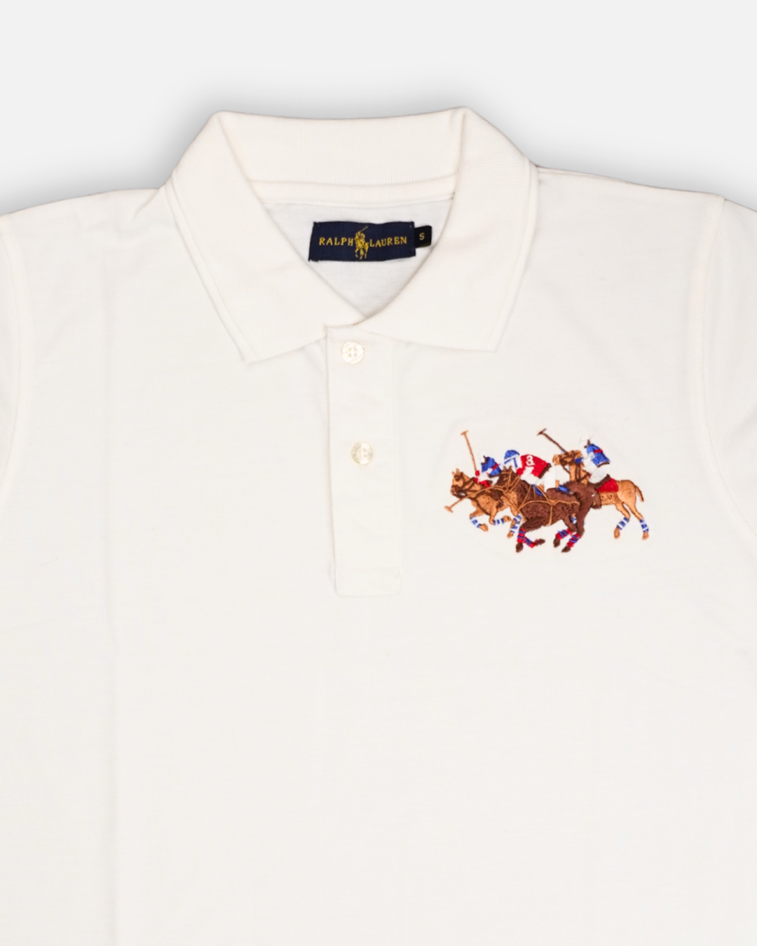 Ralp Laren Branded Polo T-shirt White Color Mpt-37