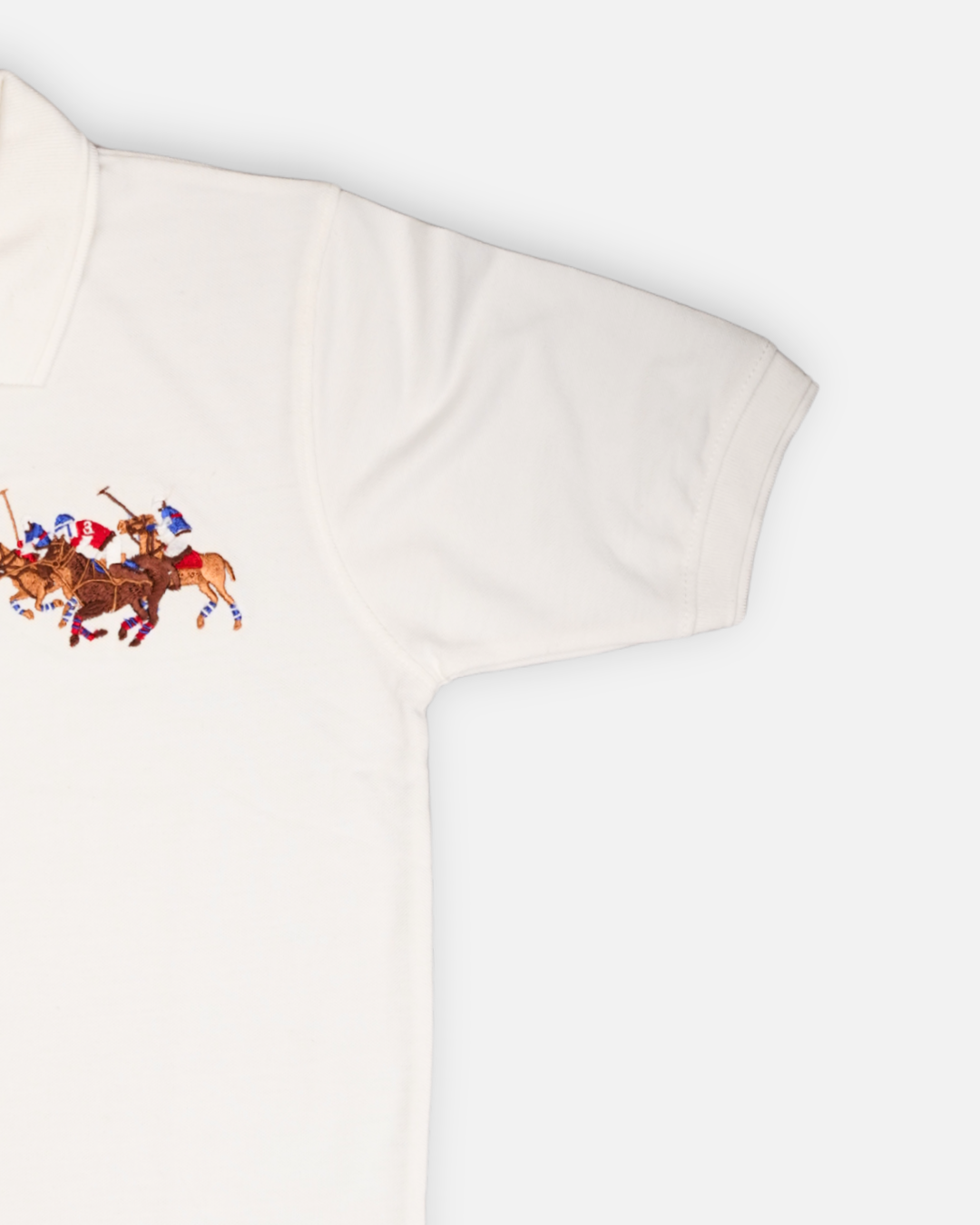 Ralp Laren Branded Polo T-shirt White Color Mpt-37