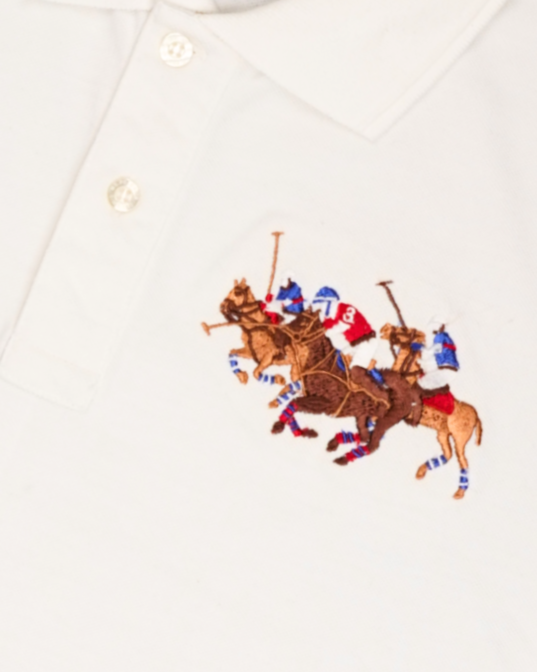 Ralp Laren Branded Polo T-shirt White Color Mpt-37