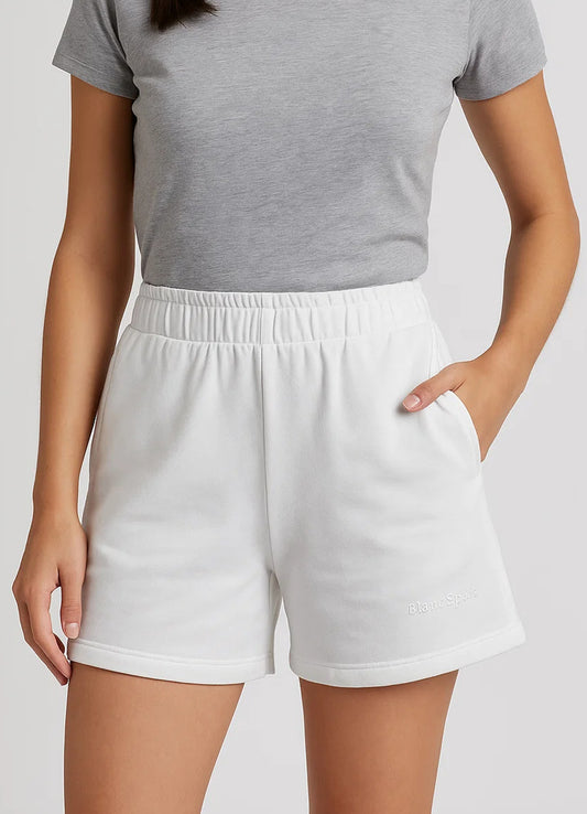 Misguidd Branded Women's Short Plain White Short Color MWS-18