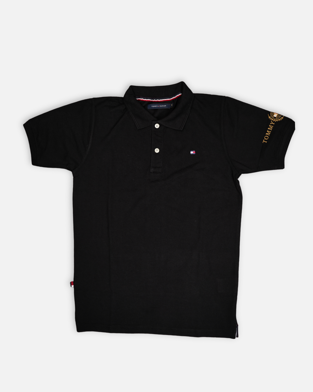 TOMIE Hil Branded Polo T-shirt Black Color Mpt-32