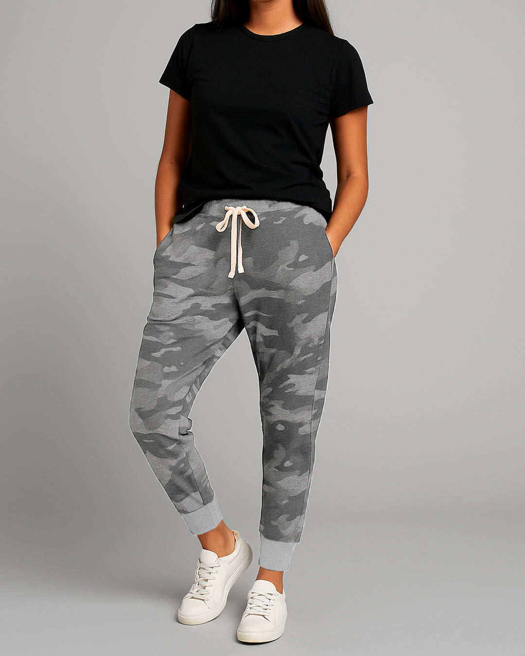 Branded Unisex Grey Camo Jogger Trouser UT-18