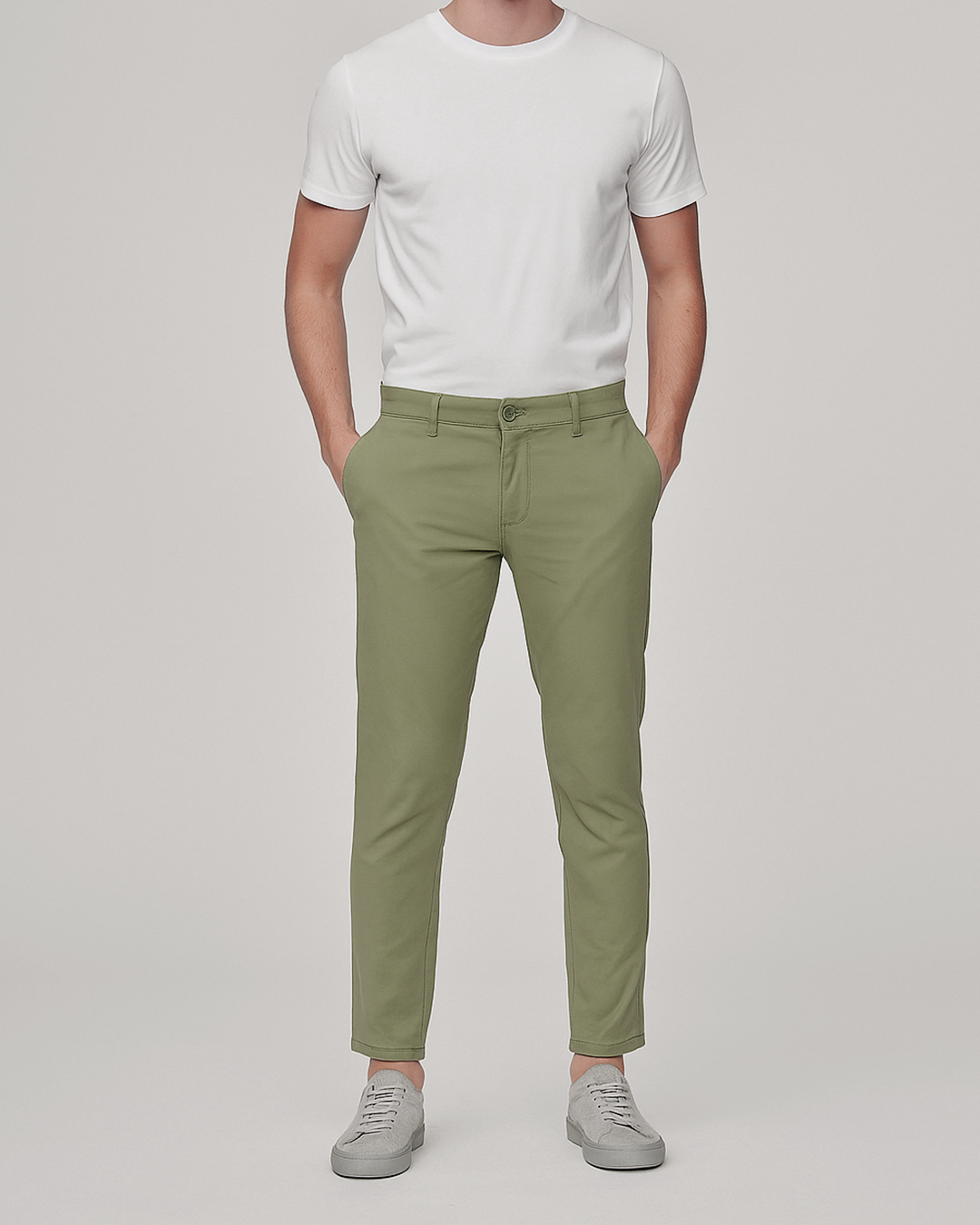 Bersk Branded Men's Slim Fit Chino Pant Green Color MCP-22