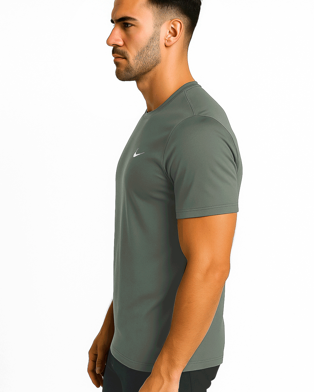 NIKK Branded Men's Dri-fit T-shirt Light Grey Color MDT-07