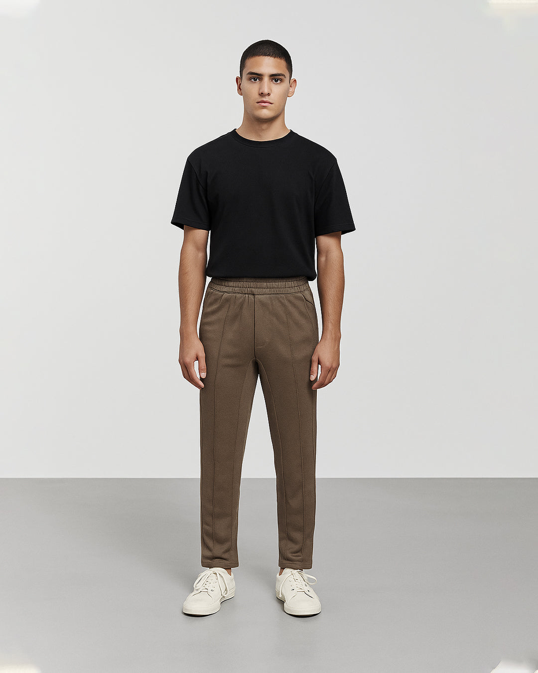 Zelig Men's Olive Brown Smart Fit Trouser MTR-01