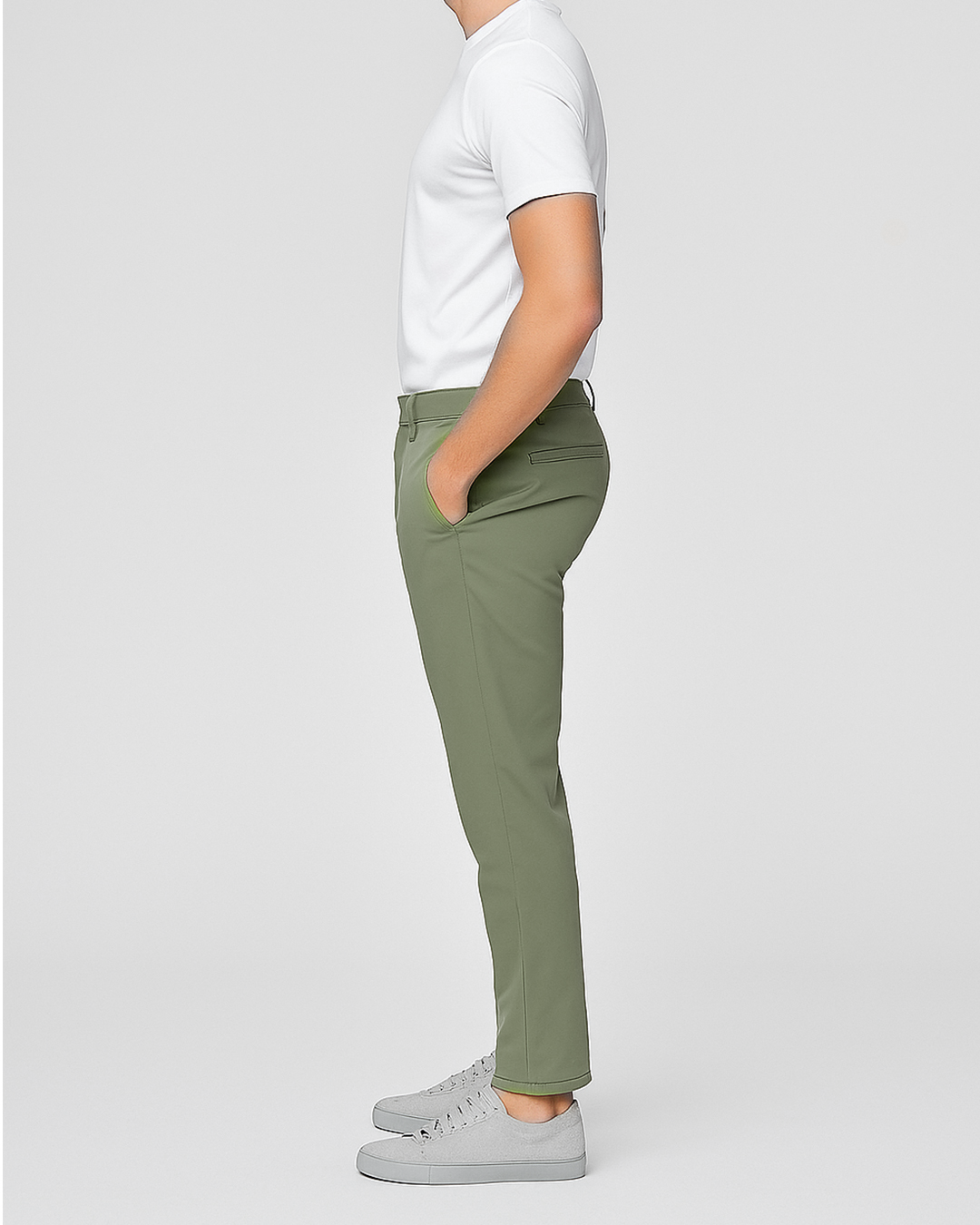 Bersk Branded Men's Slim Fit Chino Pant Green Color MCP-22