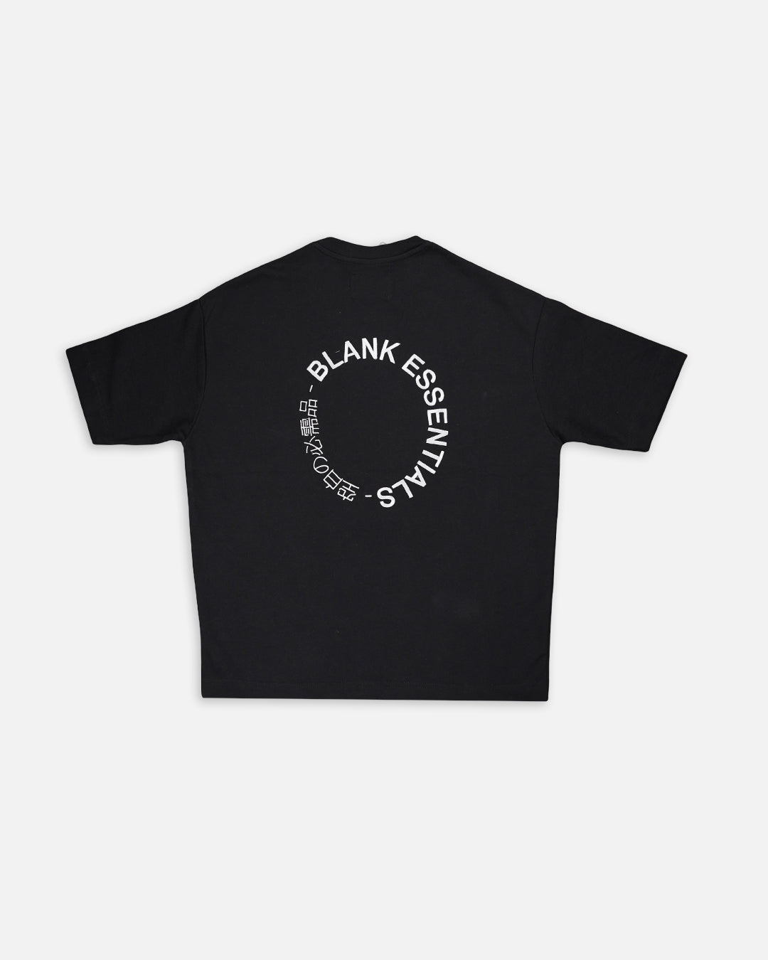 Blanky Branded Black Drop Shoulder Circular Print Tee MT-10