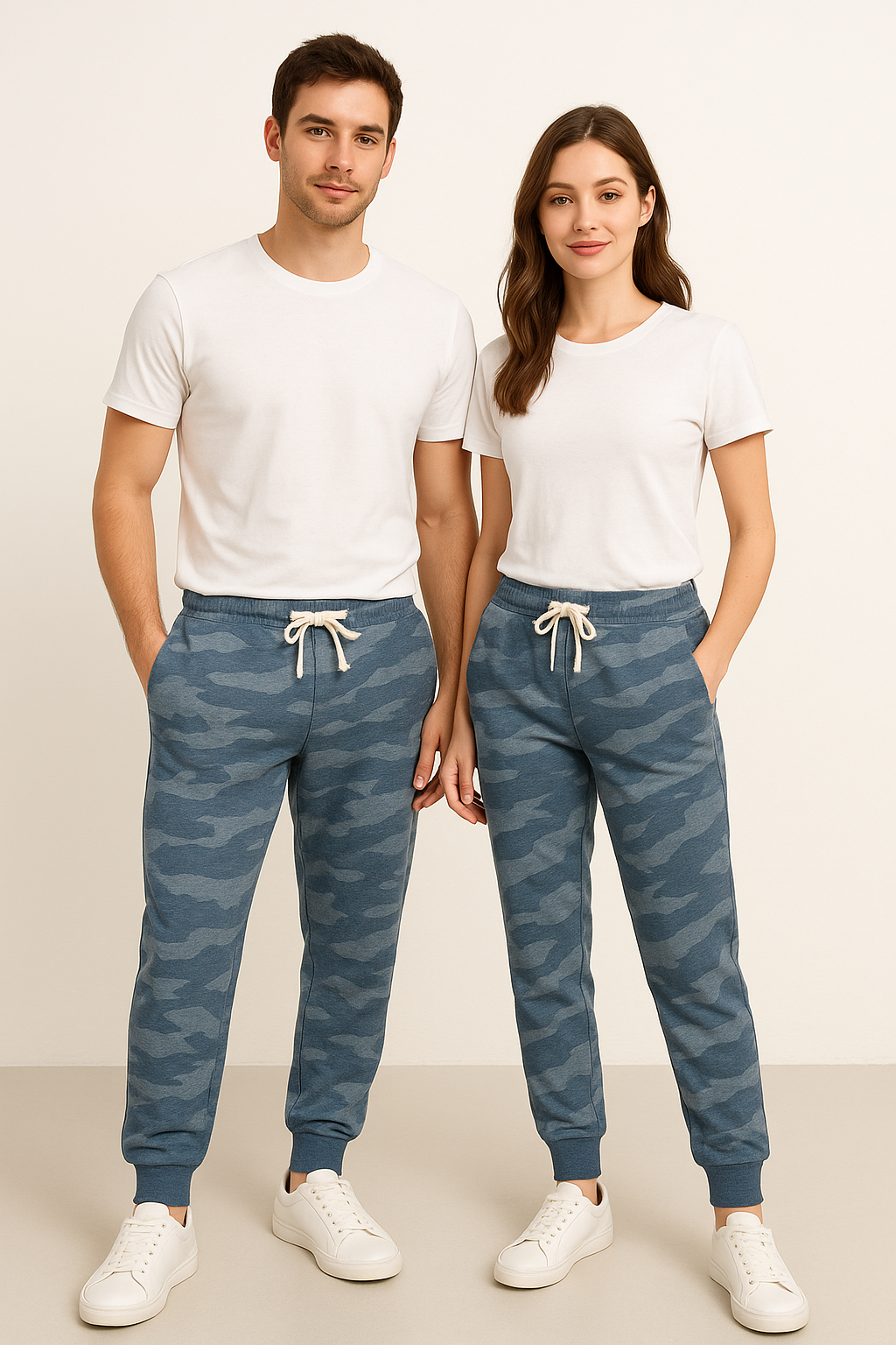 Branded Unisex Blue Camo Jogger Trouser UT-19