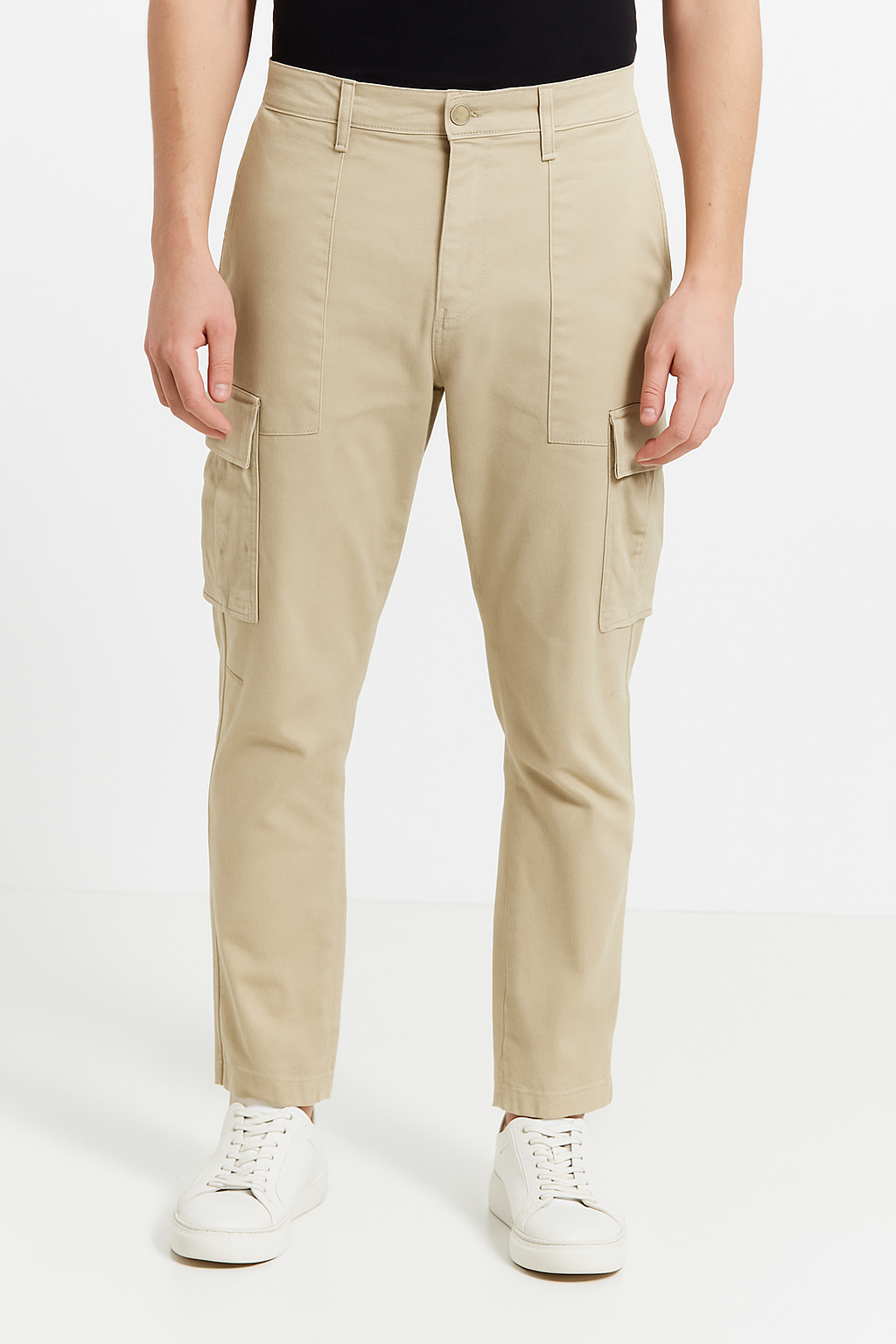 PullNBear Branded Men's Cargo Fit Pant Brown Color CFP-06