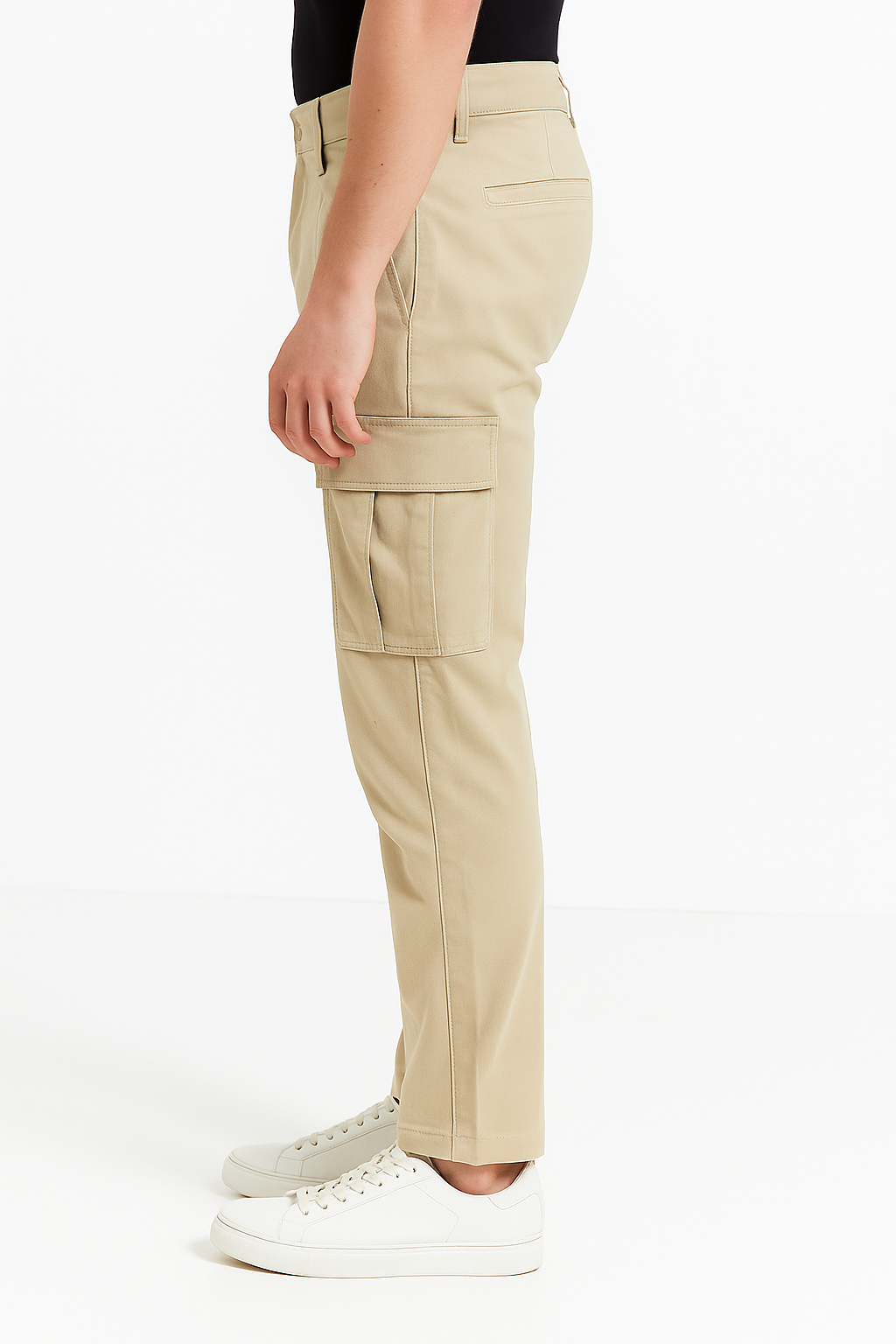 PullNBear Branded Men's Cargo Fit Pant Brown Color CFP-06