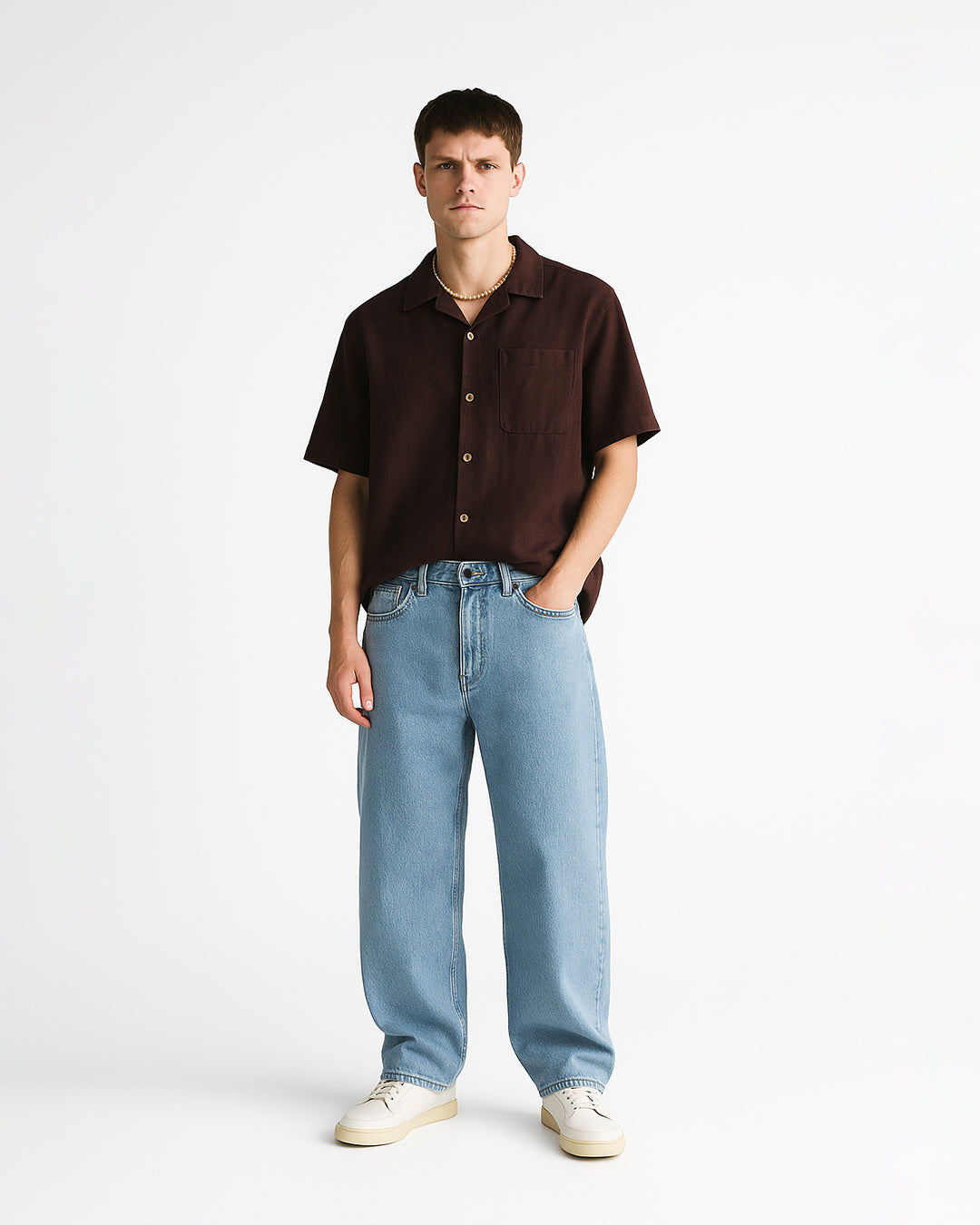 Branded Men's Light Blue Baggy Jeans MJ-08