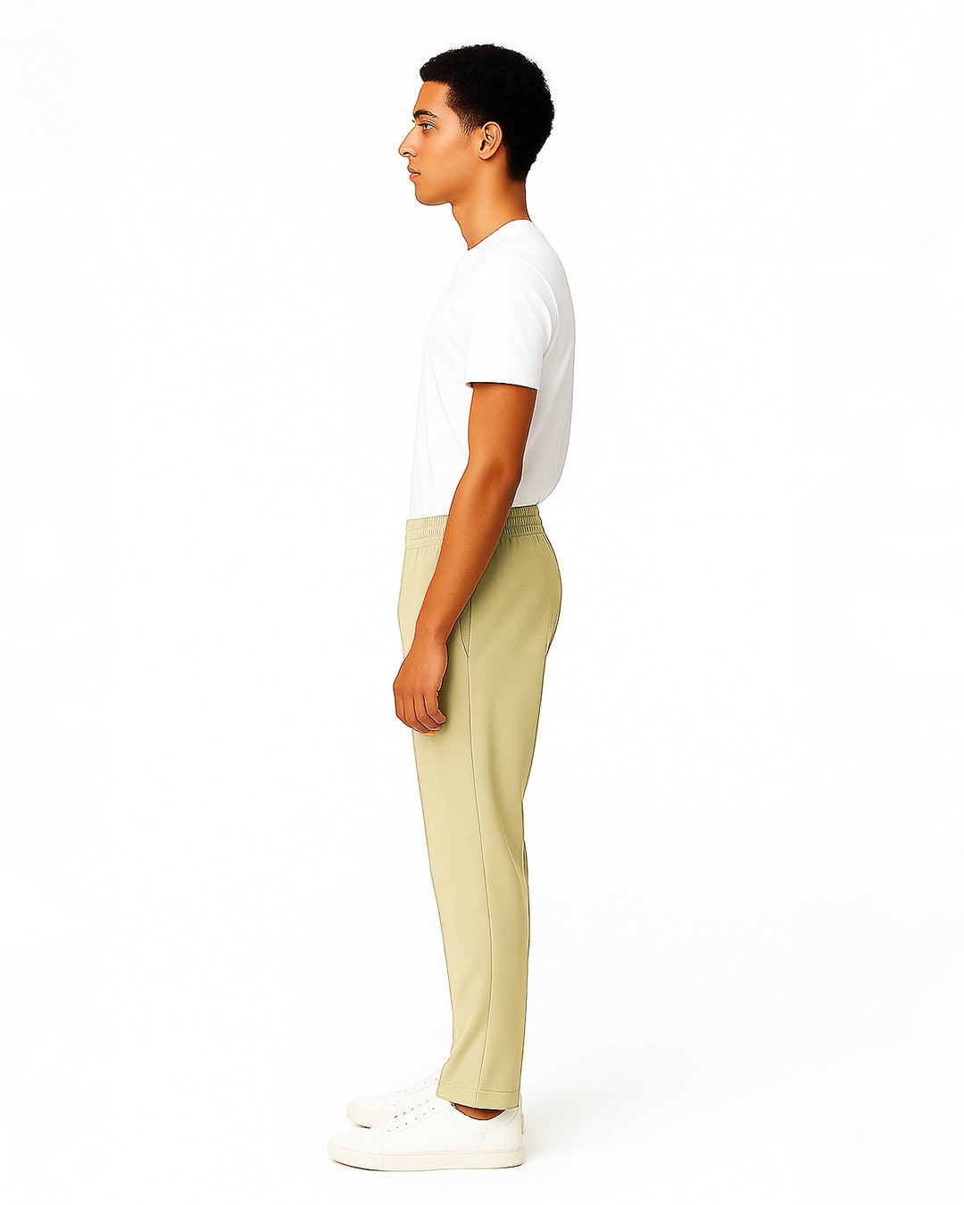 Zelig Branded Men's Light Khaki Color Textured Trouser MTR-03