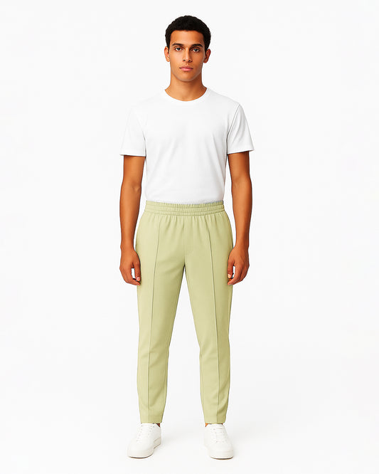 Zelig Branded Men's Light Khaki Color Textured Trouser MTR-03