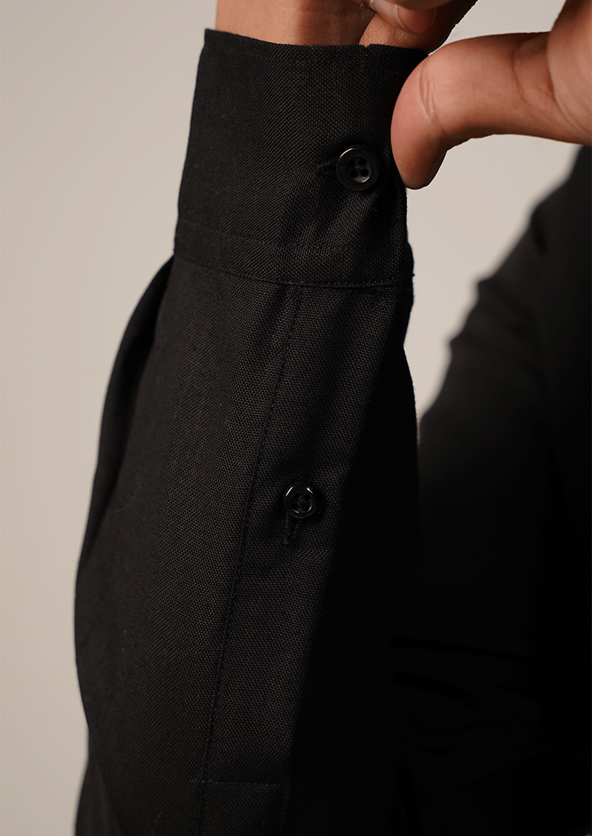 Branded Mens Semi-Formal Shirt-Black MFS-53