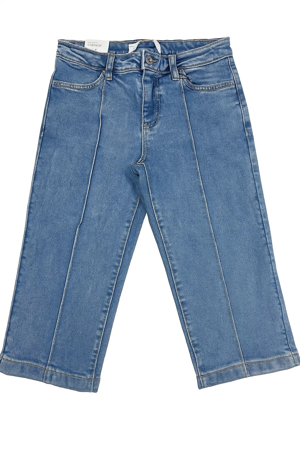 Branded Girl's Capri Jeans Denim Blue Color GJ-02