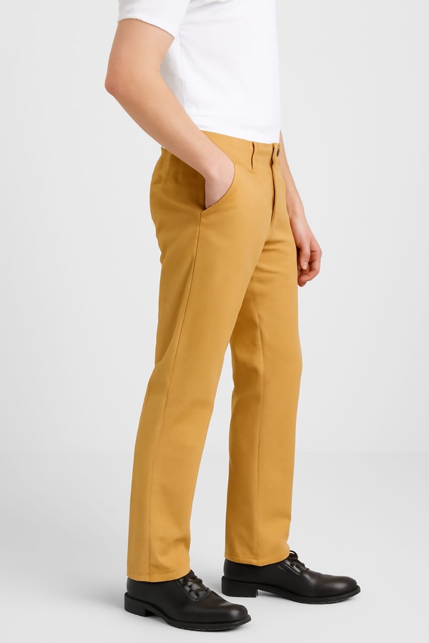 At cmpny Branded Men's Slim Fit Chino Pant Camel Brown Color MCP-15