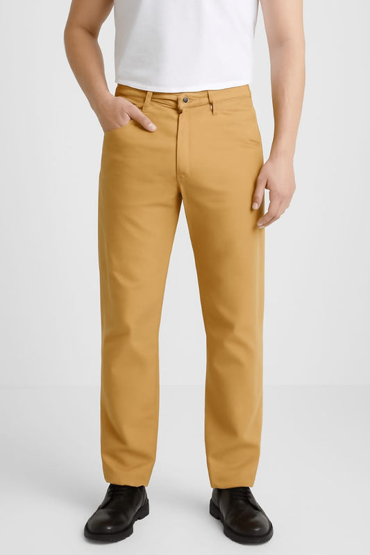 At cmpny Branded Men's Slim Fit Chino Pant Camel Brown Color MCP-15