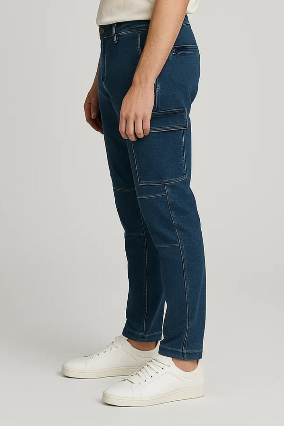 JCK&JONS Branded Men's Cargo Fit Pant Blue Color CFP-05