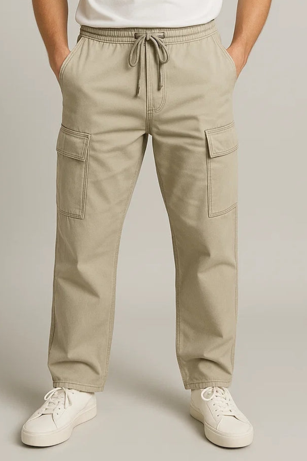 PullNBear Branded Men's Cargo Fit Pant Brown Color CFP-11
