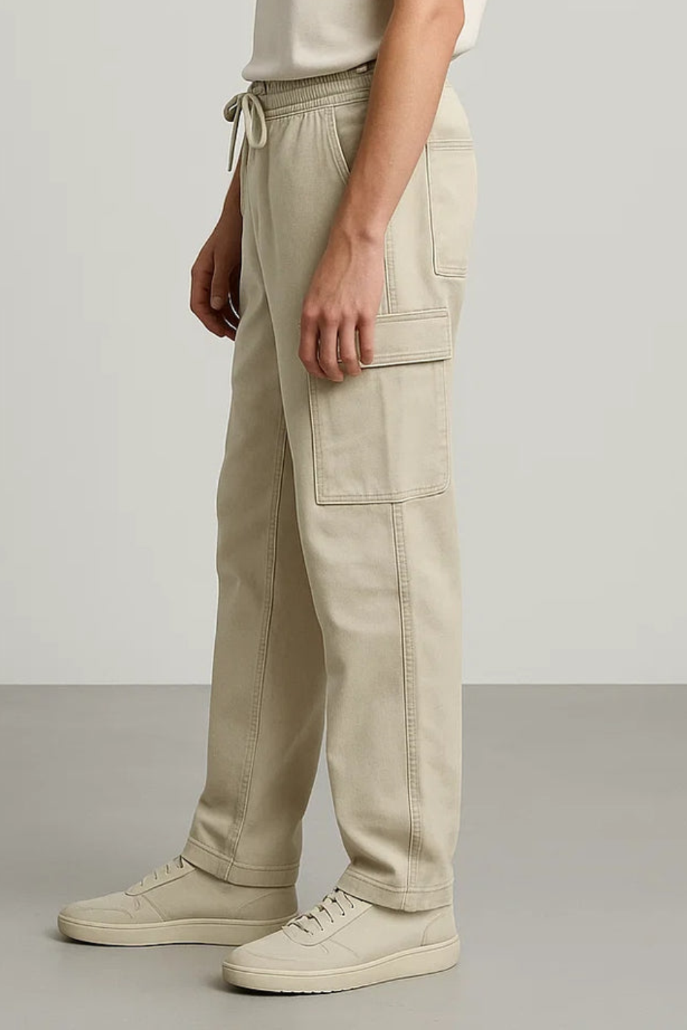 PullNBear Branded Men's Cargo Fit Pant Brown Color CFP-11