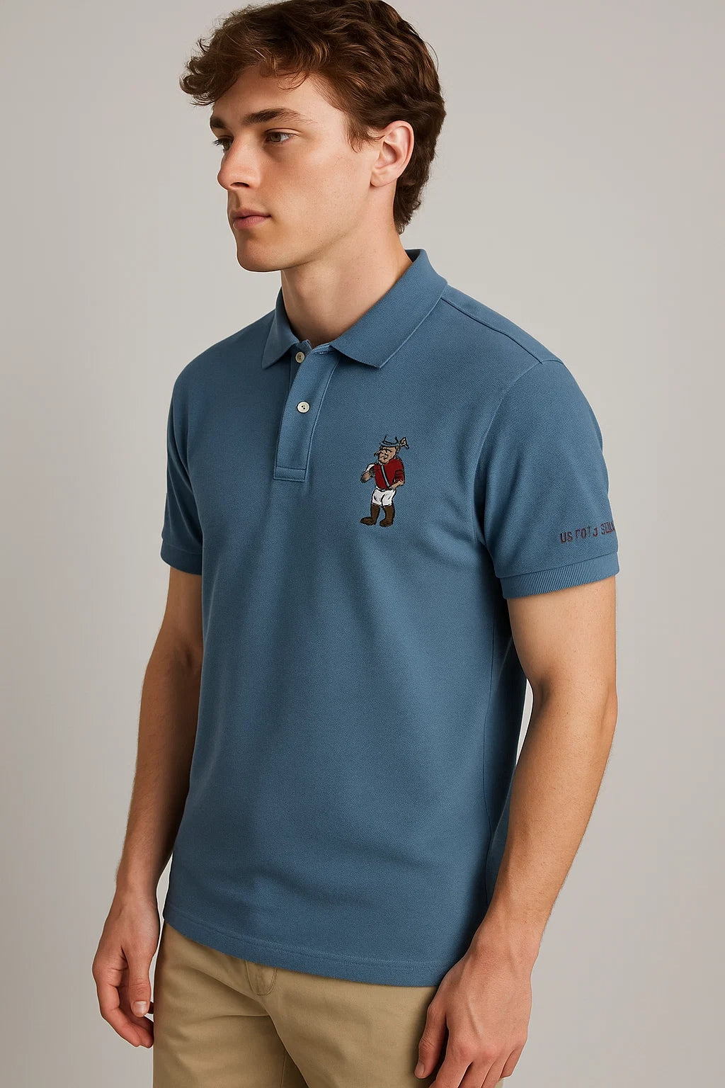 US Pollo Branded Men's Polo T-shirt Blue Color MPT-18