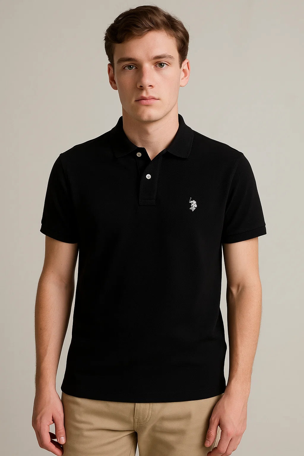US Pollo Branded Men's Polo T-shirt Black Color MPT-22
