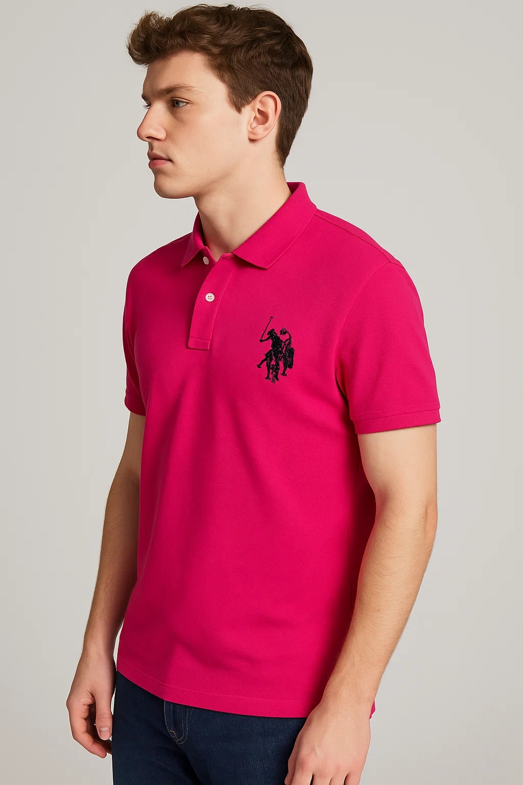 US Pollo Branded Men's Polo T-shirt Pink Color MPT-14