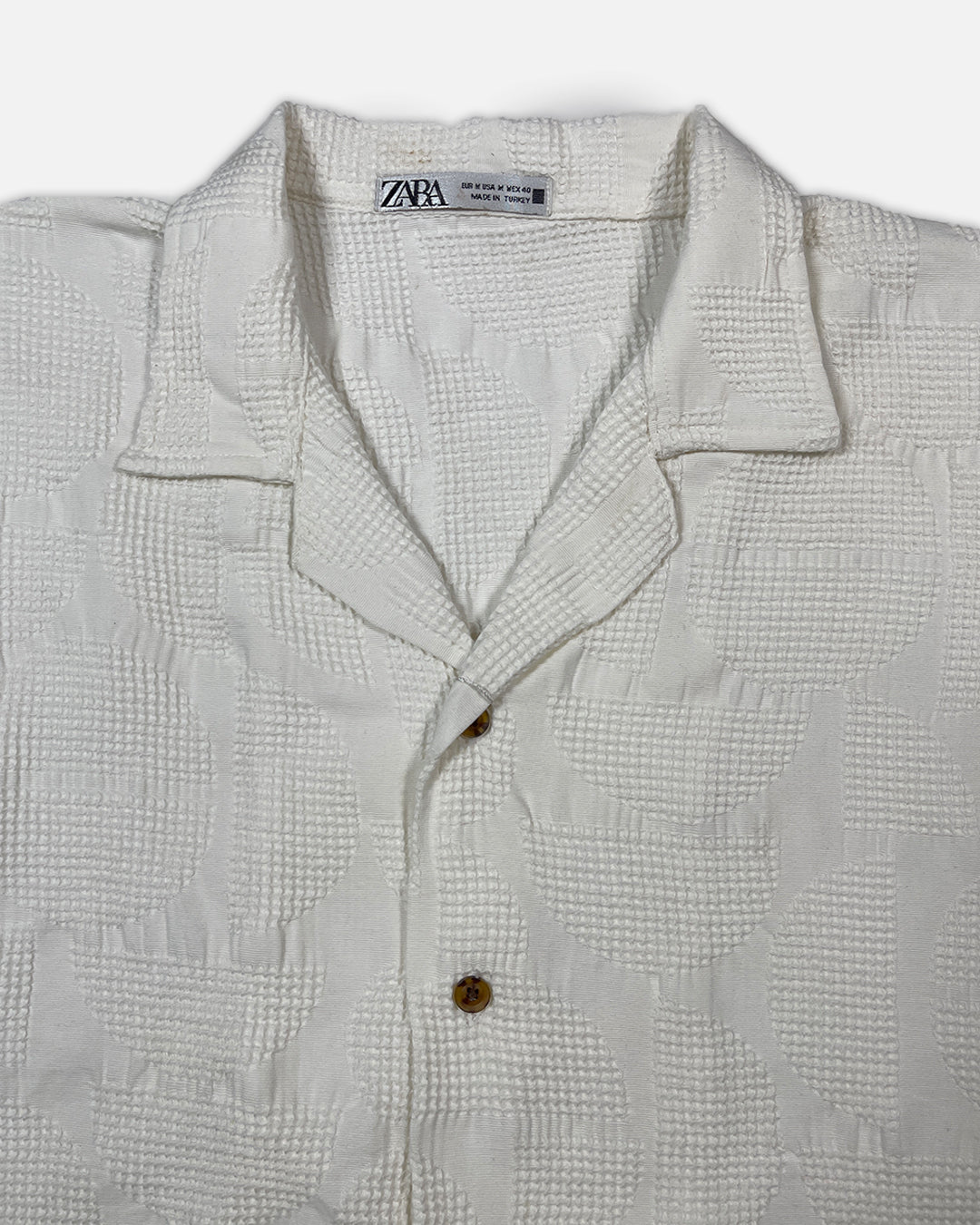 ZARRAA Branded Men's Textured Co-ord Set White Color MCS-03