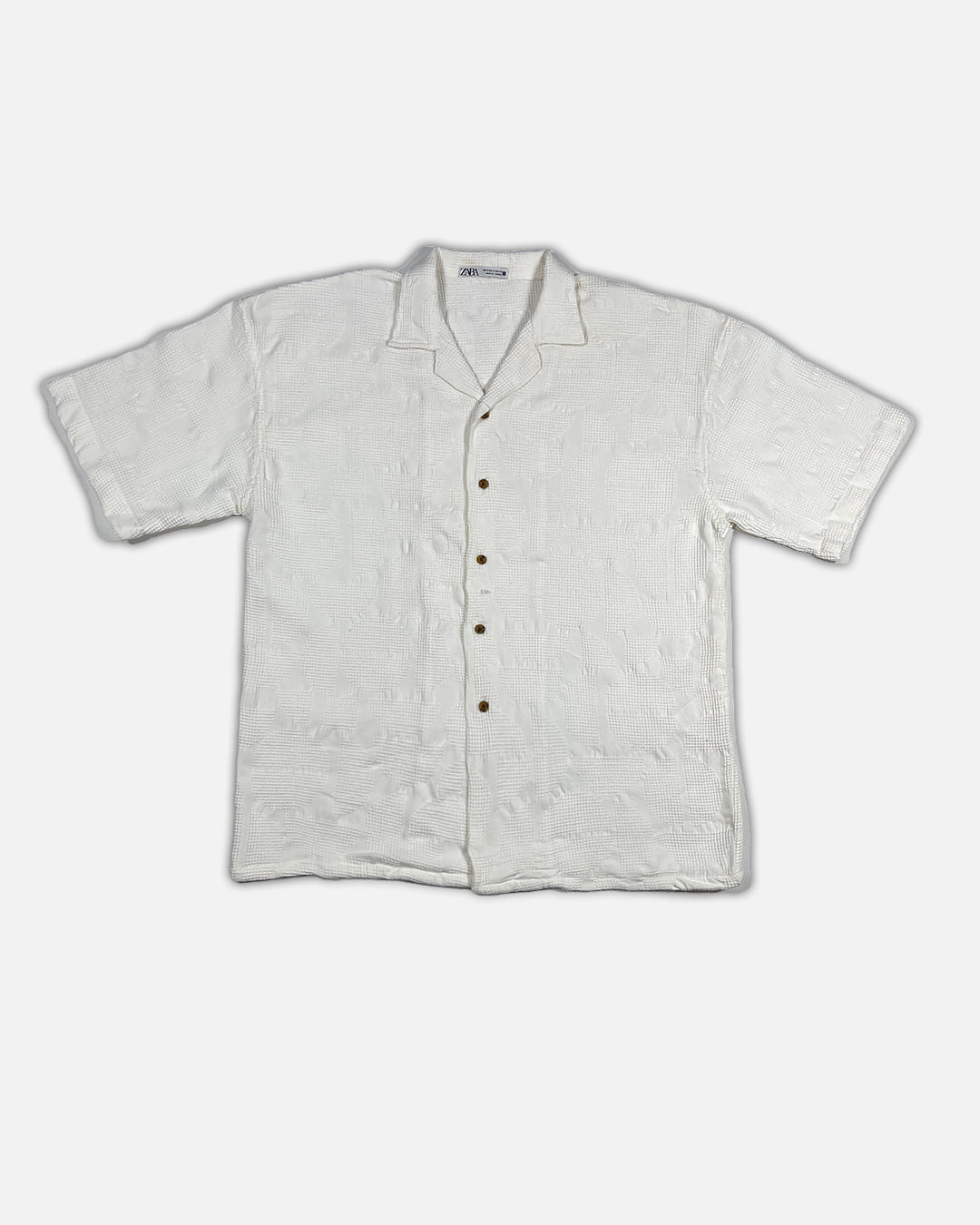 ZARRAA Branded Men's Textured Co-ord Set White Color MCS-03