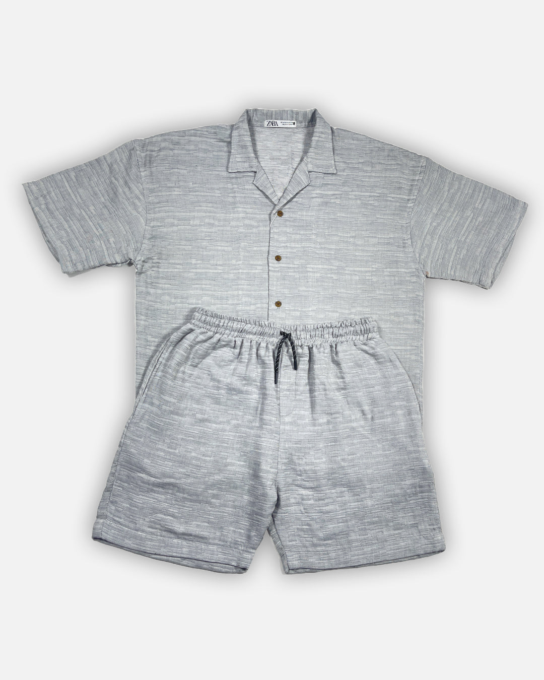 ZARRAA Branded Men's Textured Co-ord Set Grey Color MCS-06