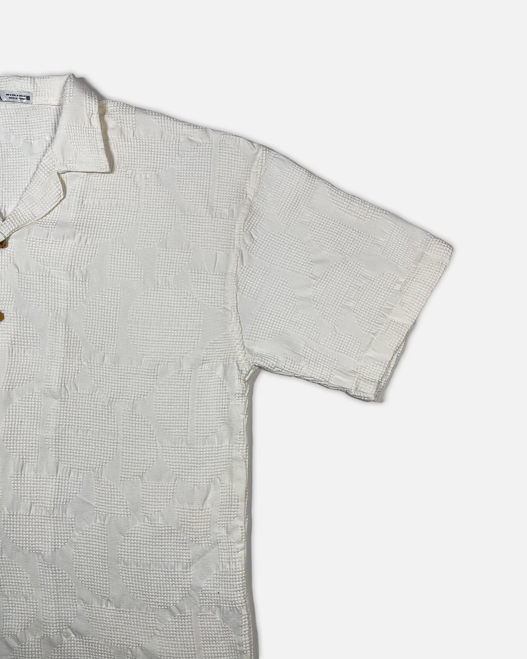 ZARRAA Branded Men's Textured Co-ord Set White Color MCS-03