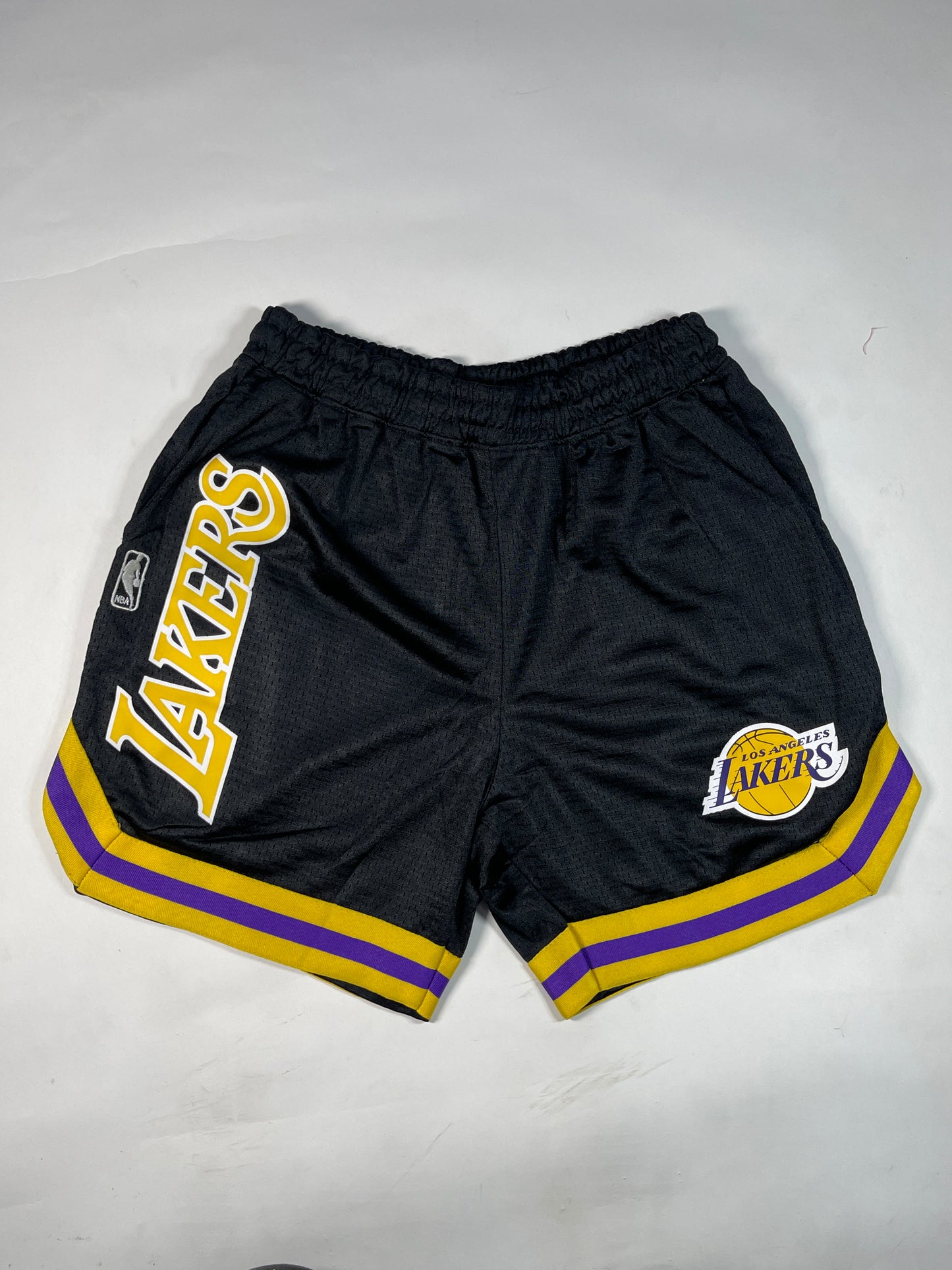 NBBA Boy's & Men's Polyester Shorts Black & Yellow Color BST-05