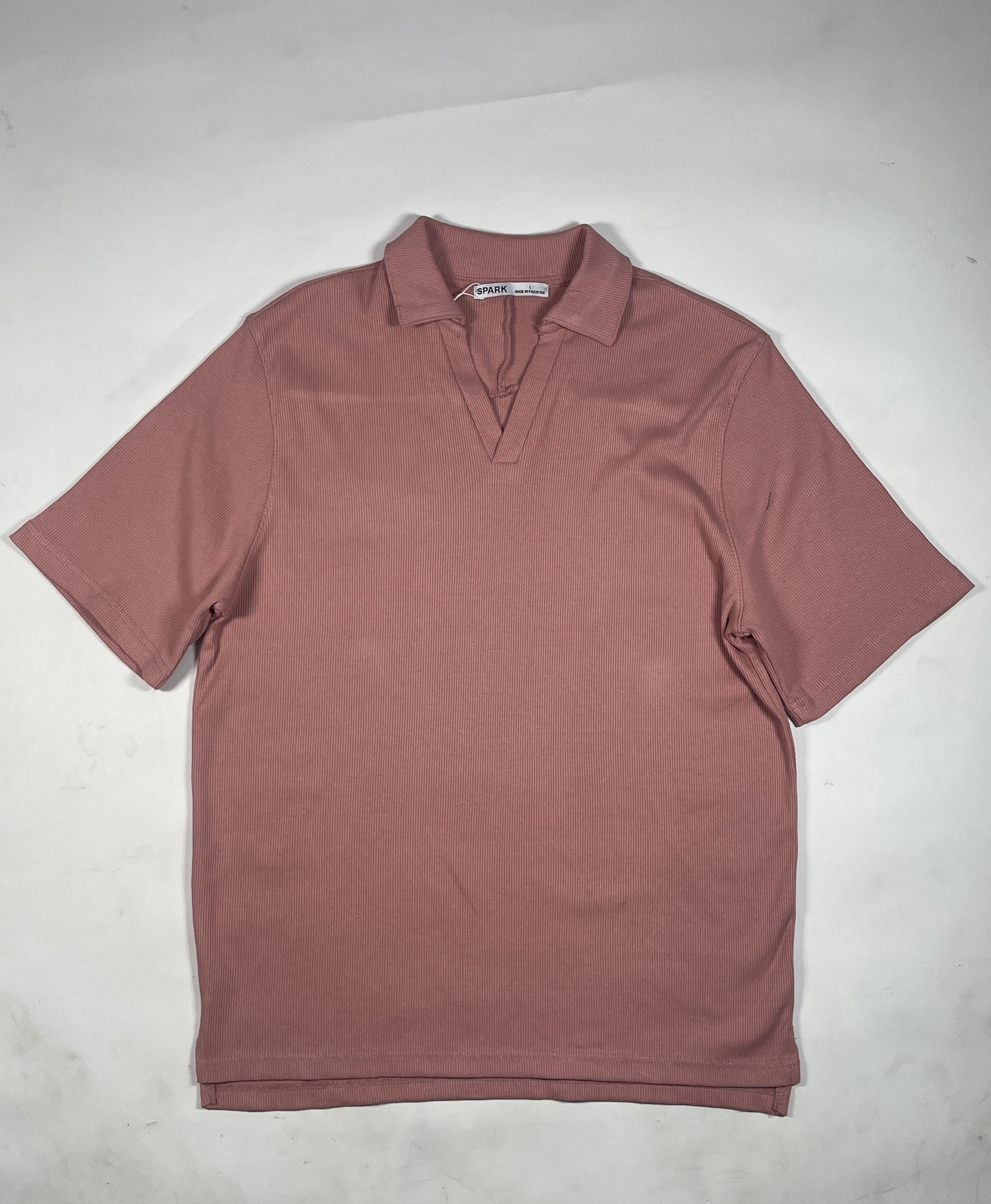 Spark Men's Pink Color Polo T-shirt MPT-02 E-09