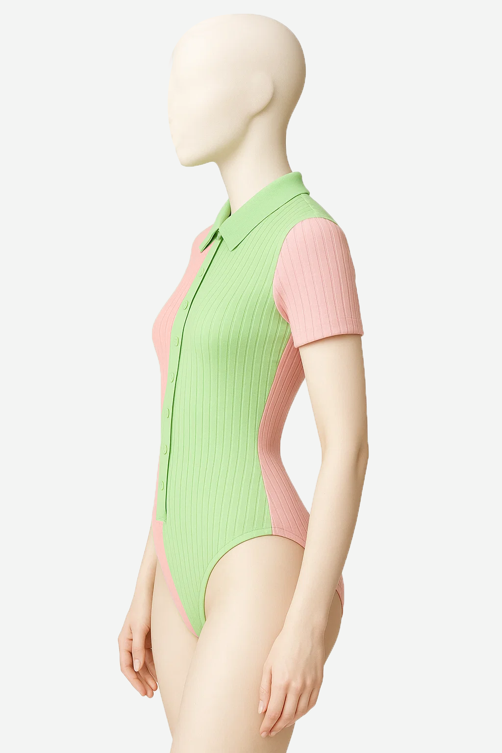 Misguidd Branded Women's Bodysuit Green & Pink