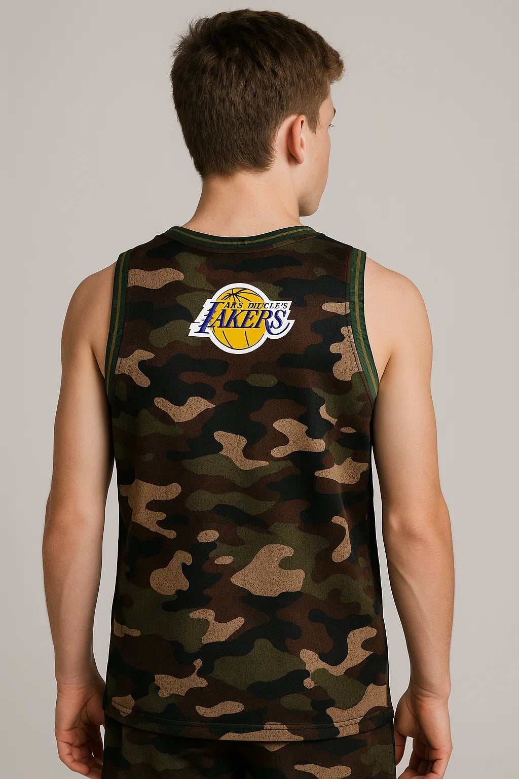 NBBA Branded Boy's Polyester Sando Camouflage Print BSO-01