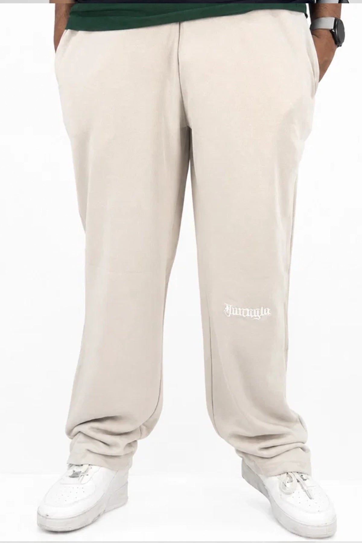 Younglay Branded Unisex Wide-Leg Trouser - Cream UT-33